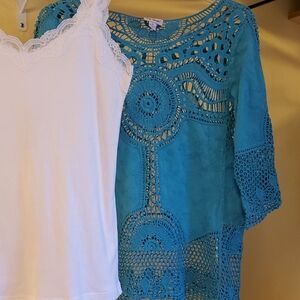 White Lace Tank Top and Crochet M